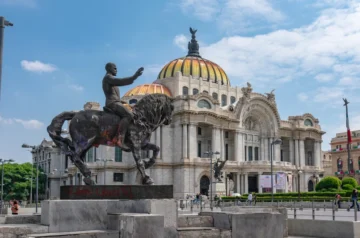 Benito Juarez hemicycle monument in Alameda Central Park, Mexico City
