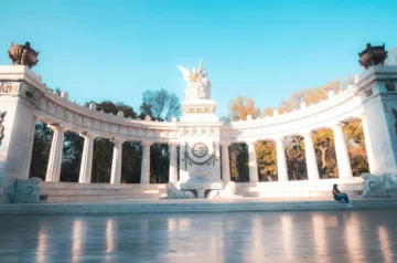Neoclassical monument in Alameda Central Park, Mexico City