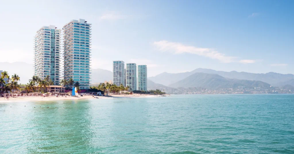 Puerto Vallarta cityscape and exotic travel destination in Mexico